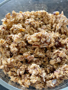 This Sourdough Discard Granola with Chopped Dates makes a healthy breakfast or snack and only requires a few staple ingredients! It adds a little sweetness to your day without any refined or added sugars!